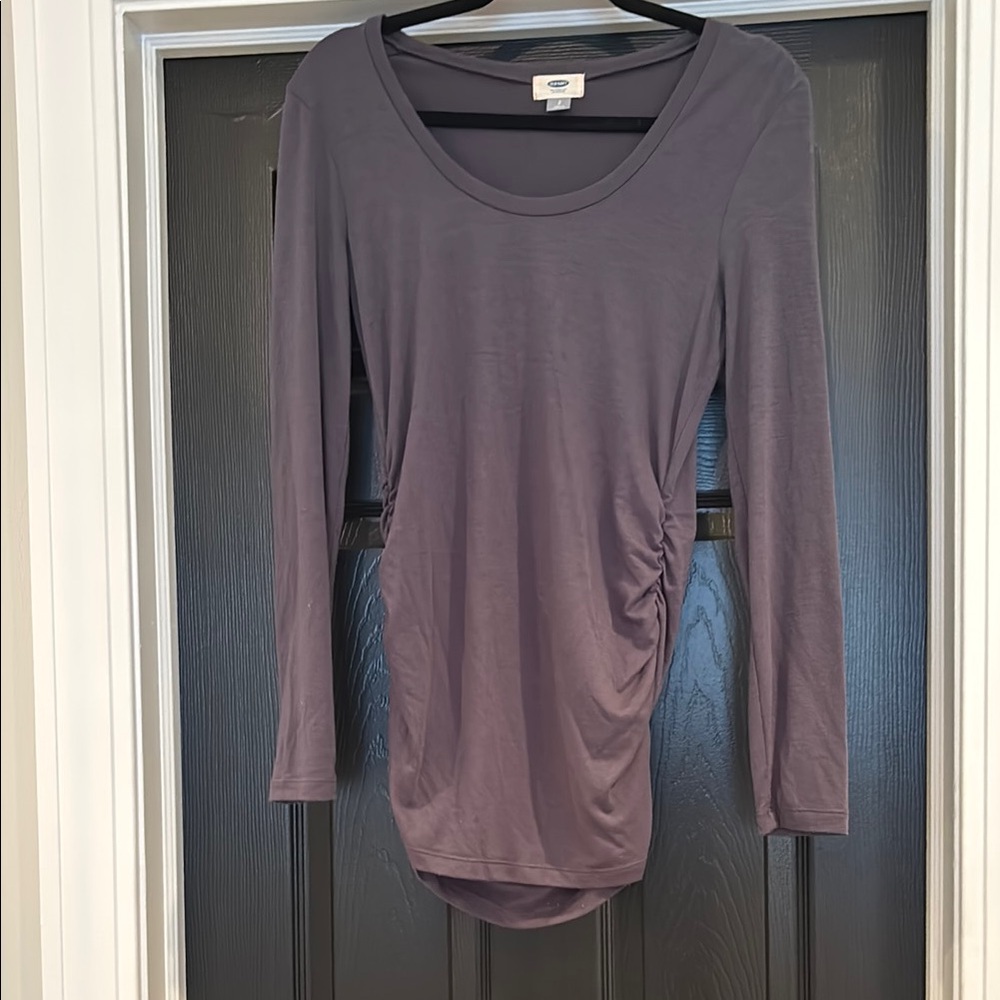 Elegant Purple Long Sleeve Top